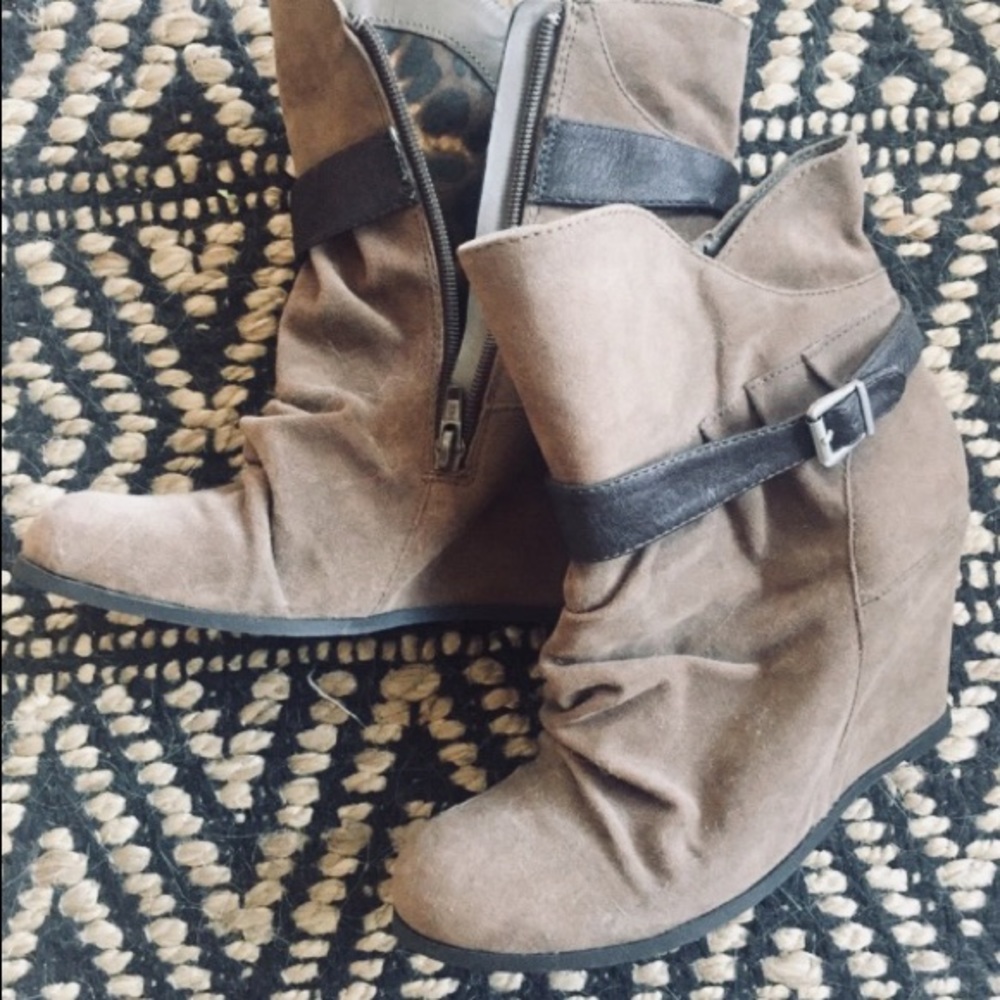 Suede booties